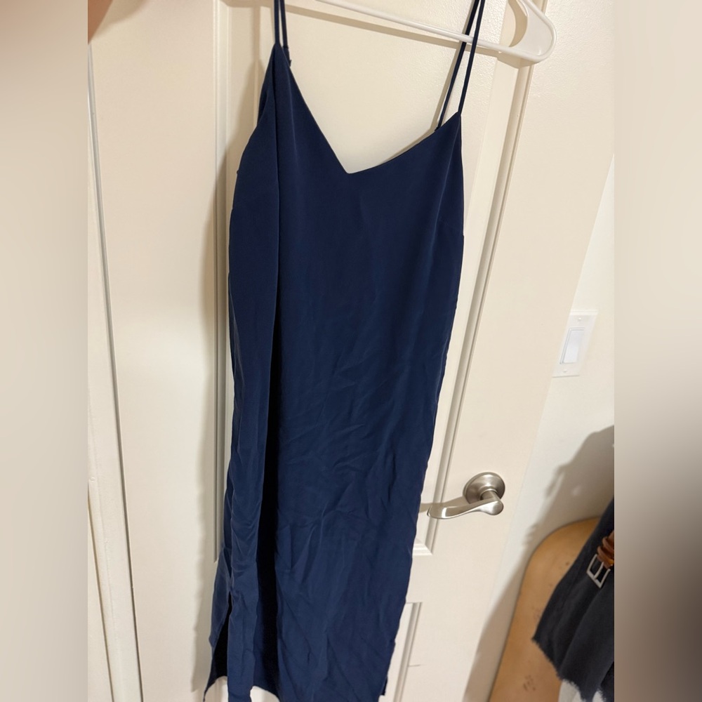 Madewell Strapless Navy Dress